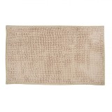 Covoraș Baie Chenille, Reliefat, Ecru, 75x45cm, Microfibre, Antiderapant