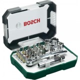Bosch 2607017322 - Set capete de insurubare si chei tubulare mixte 26 bucati