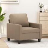 VidaXL Canapea de o persoană, cappuccino, 60 cm, piele ecologică