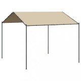 Cort pavilion, bej, 3x3 m, otel si material textil