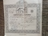 Certificat de cununie ROMANIA REGALA .