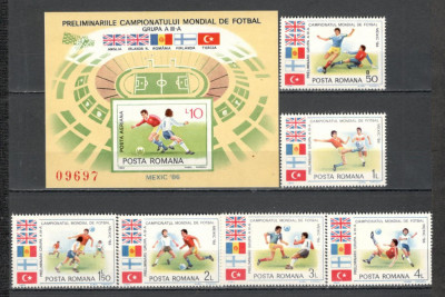 Romania.1985 Preliminarii C.M.de fotbal MEXIC YR.819 foto