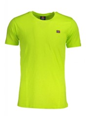 Tricou barbati, cu mini logo brodat, Regular fit, galben neon (Marime: M) foto