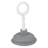 Pompa Desfundat Tevi, Model Mini, Maner Plastic, Culoare Gri, Dimensiuni 10.6x17cm, Oem