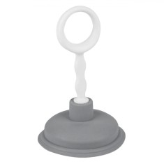Pompa Desfundat Tevi, Model Mini, Maner Plastic, Culoare Gri, Dimensiuni 10.6x17cm