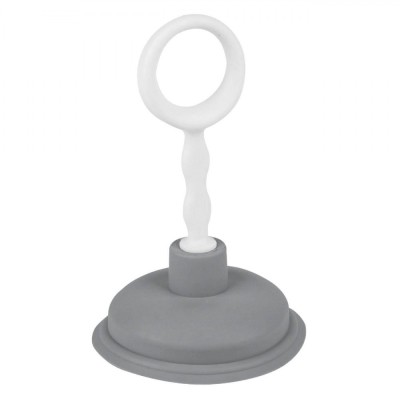 Pompa Desfundat Tevi, Model Mini, Maner Plastic, Culoare Gri, Dimensiuni 10.6x17cm foto