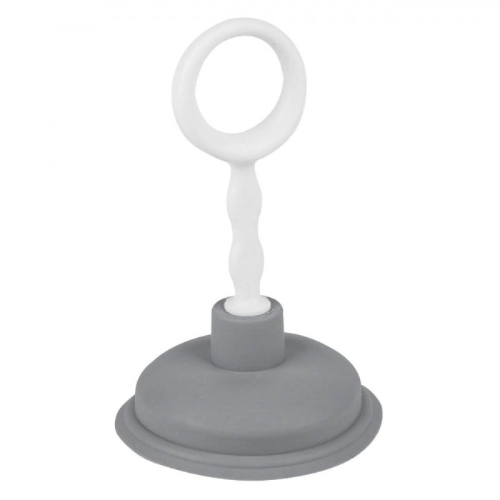 Pompa Desfundat Tevi, Model Mini, Maner Plastic, Culoare Gri, Dimensiuni 10.6x17cm