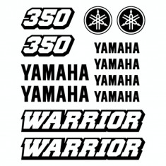 Set Stickere Yamaha Warrior 350 Negru foto