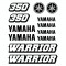 Set Stickere Yamaha Warrior 350 Negru
