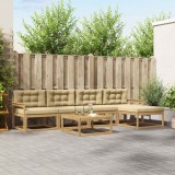 vidaXL Set de canapele de exterior 6 pcs Alb și Bej 79 x 79 x 37 cm 3386332