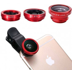 Obiectiv-Lentila universala pentru telefon Clip Lens 3 in 1 foto
