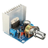 Amplificator audio stereo 2x15W cu TDA7297, DC 8-18V cu radiator si AUX