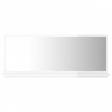 Oglindă de baie, alb extralucios, 90 x 10,5 x 37 cm, PAL, vidaXL