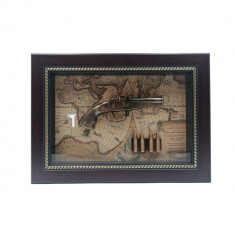 Panoplie tip tablou, Pirate Harmony, lemn, 36x26 cm, bronz foto