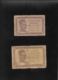 Rar! Set Mali 50 + 100 francs franci 1960 uzate, Africa