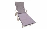 Saltea cu spuma poliuretanica Somnart 60x190, &icirc;naltime 4.5 cm, pentru sezlong, doua segmente, husa impermeabila, culoare gri Relax KipRoom