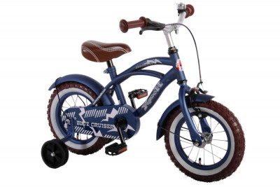 Bicicleta pentru baieti Volare Blue Cruiser, 12 inch, culoare albastru mat, fran PB Cod:51201 foto