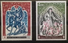 BC204, Monaco 1968 si 1976, 2 serii Crucea Rosie, arta foto