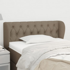 vidaXL Tăblie de pat cu aripioare gri taupe 93x23x78/88 cm textil