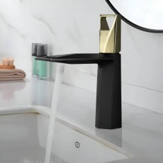 Baterie Lavoar, Alama Sanitara, Negru cu Auriu