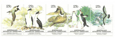 Australian Antarctic 1983 - fauna Antarctica, serie neuzata foto