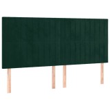 Cumpara ieftin Tablie de pat verde inchis 200x5x118/128 cm catifea