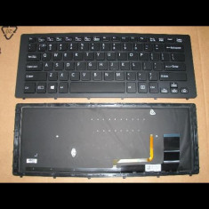 Tastatura laptop noua SONY SVF15N Series Black Frame Black(Backlit, for WIN8) US