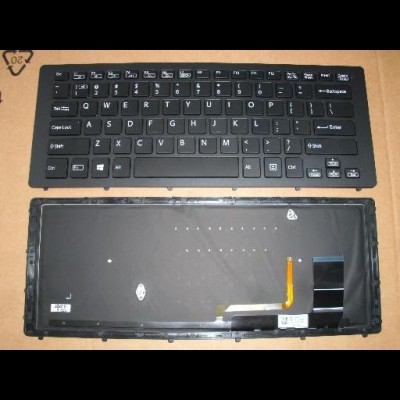 Tastatura laptop noua SONY SVF15N Series Black Frame Black(Backlit, for WIN8) US foto