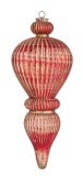 Set 2 ornamente brad Craciun sticla rosie aurie &Oslash;21,5x51h