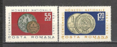 Romania.1967 100 ani moneda nationala DR.153 foto