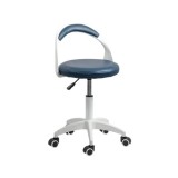 Scaun laborator OFF1021, rotativ, baza polipropilena, piele ecologica, inaltime ajustabila, 100 kg