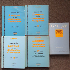 COURS DE LANGUE ET DE CIVILISATION FRANCAISES - Mauger + GRAMMAIRE (5 volume)