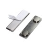 Ecuson magnetic cu autoadeziv, 45x13x6 mm, metalic