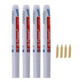 Set 4 Marker Permanent Rosturi De Gresie Si Faianta, Alb 7ml