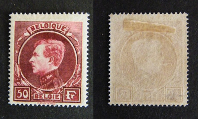 Belgium 1929 King Albert I, 50Fr, Mi.264IIc, MH AM.261 foto