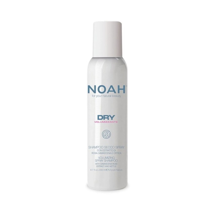 Sampon uscat pentru volum fara apa cu extract de trandafir de Damasc si urzica, 200ml, Noah