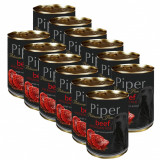 Cumpara ieftin Piper Platinum Pure conservă cu carne de vită şi orez brun 12 x 400 g