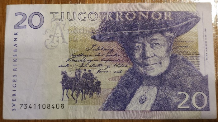 20 kronor Suedia, circulată