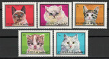 Fujeira 1970 Mi 588/92 MNH - Pisici, Nestampilat