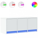 Cumpara ieftin Dulap TV cu LED, alb, 97x34x40 cm, lemn prelucrat