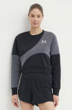 Under Armour bluză trening Essential culoarea negru, modelator