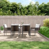 vidaXL Set mobilier de grădină cu perne, 7 piese, poliratan și oțel