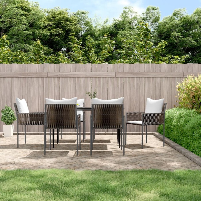vidaXL Set mobilier de grădină cu perne, 7 piese, poliratan și oțel 3187054