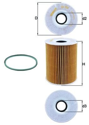 MAHLE OX 254D4 Filtru ulei foto