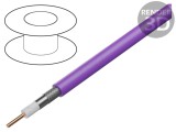 Cablu: coaxial RG59 mini 1x23AWG s&acirc;rmă Cu PE violet 305m