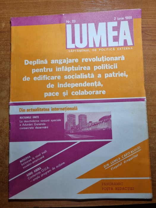 revista lumea 2 iunie 1988