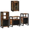 VidaXL Set de mobilier pentru baie cu ușă 4 pcs Lemn recuperat solid 3305699