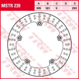 Disc fr&acirc;nă fix față, 305/181x5mm 5x203mm, diametru gaură de centrare 8,4mm, spacing 0 (contains rivets) compatibil: BMW F 1100GS/1100S/1150GS/1150GS (, Trw