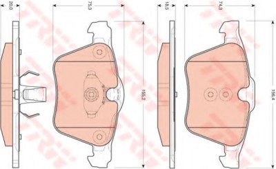 Set placute frana,frana disc VOLVO V60 (2010 - 2016) TRW GDB1684 foto