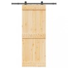 Ușă glisantă cu set de feronerie 80x210 cm, lemn masiv de pin